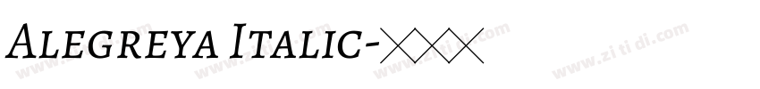 Alegreya Italic字体转换